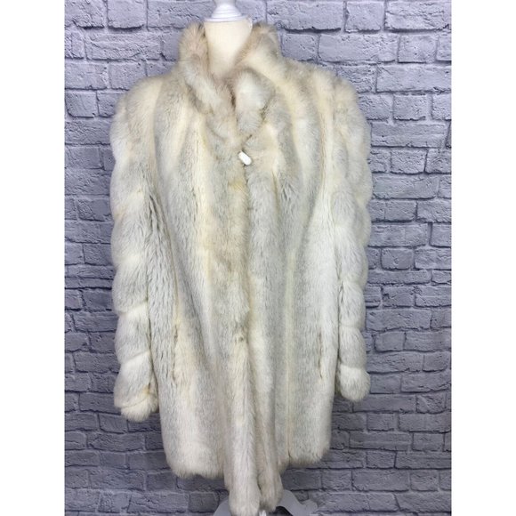 Jacques Saint Laurent for Genelle Faux Mink Cream Stroller Coat - Picture 1 of 6